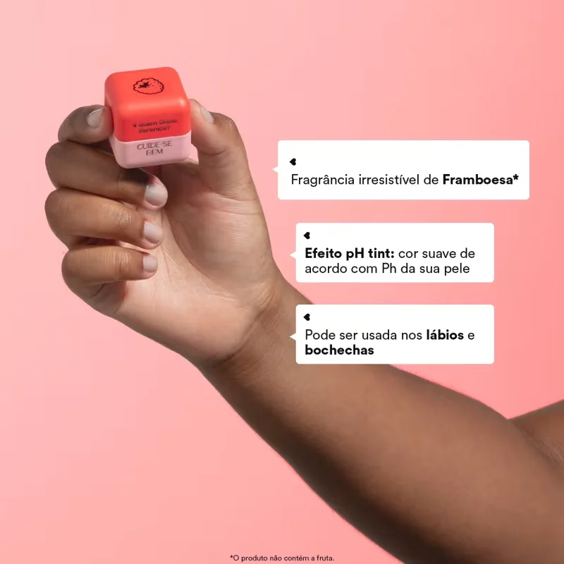 Balm Labial Multifuncional Framboesa Cuide-se Bem Feira Quem Disse, Berenice? 2g