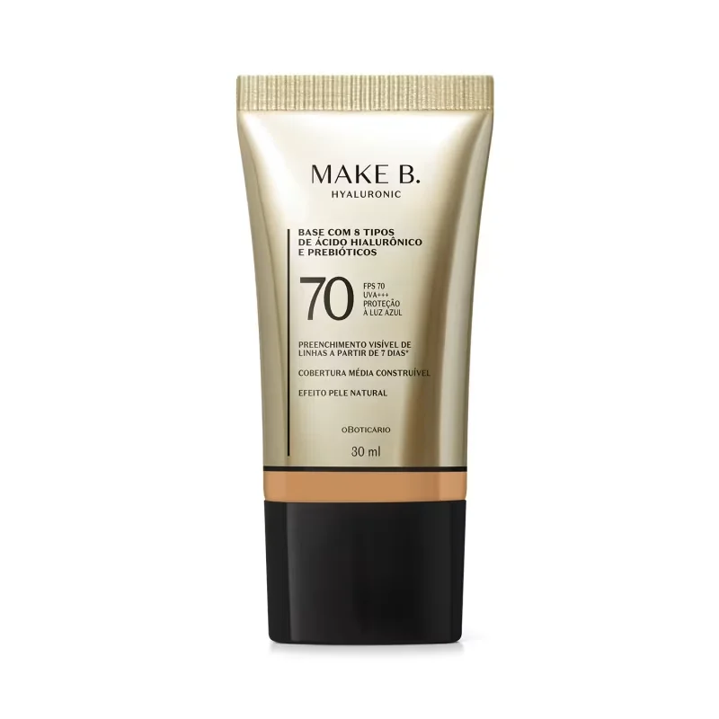 Base Líquida Protetora FPS 70 Make B. Hyaluronic Cor 215Q 30ml