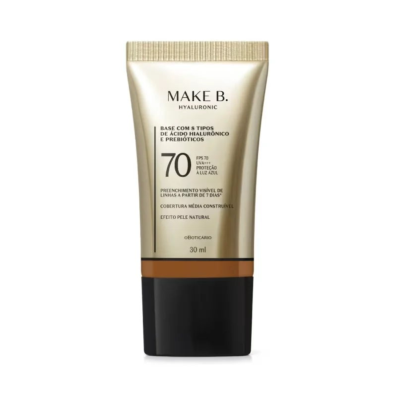 Base Líquida Protetora FPS 70 Make B. Hyaluronic Cor 300Q 30ml