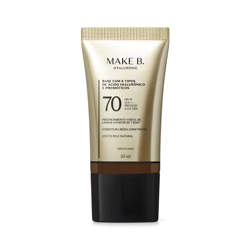 Base Líquida Protetora FPS 70 Make B. Hyaluronic Cor 345N 30ml