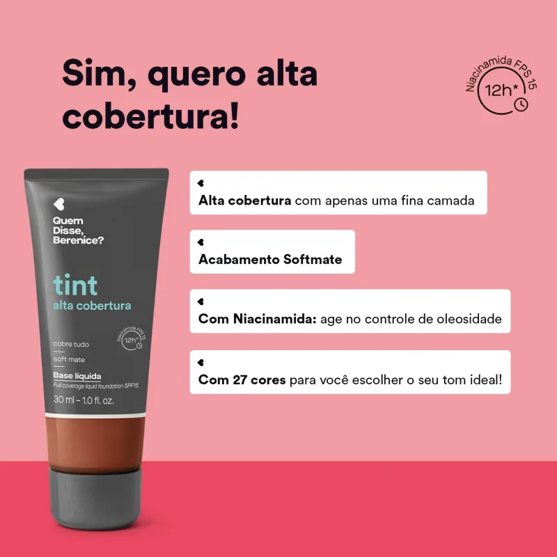 Base Líquida Tint Alta Cobertura Cor 140N 30ml