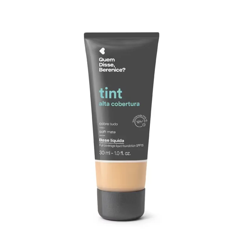 Base Líquida Tint Alta Cobertura Cor 190N Quem Disse, Berenice? 30ml