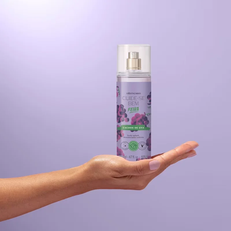 Body Splash Desodorante Colônia Cuide-se Bem Feira Cachos de Uva 200ml