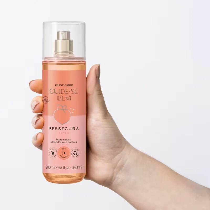 Body Splash Desodorante Colônia Cuide-se Bem Pessegura 200ml
