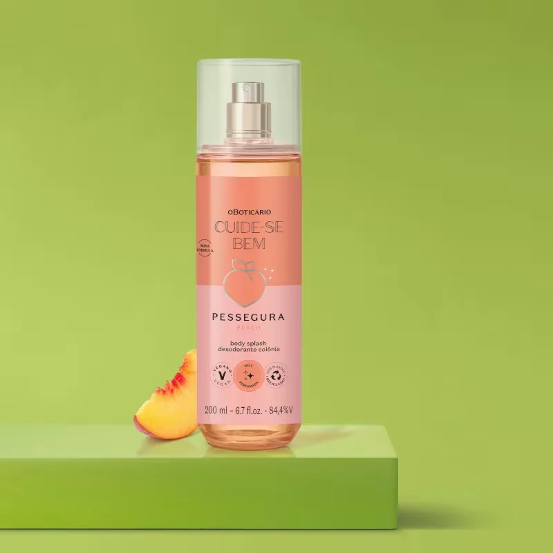 Body Splash Desodorante Colônia Cuide-se Bem Pessegura 200ml