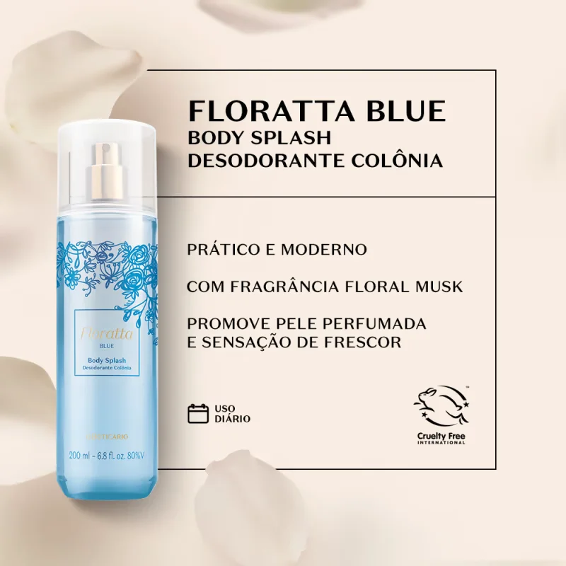 Body Splash Desodorante Colônia Floratta Blue 200ml