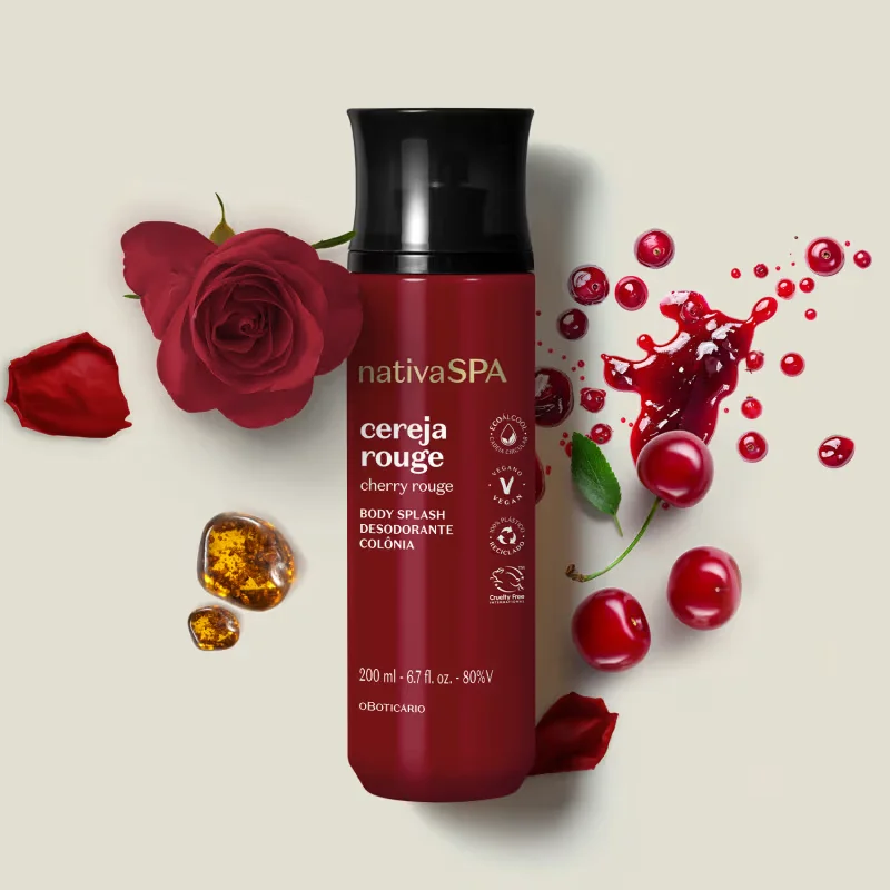 Body Splash Desodorante Colônia Nativa Spa Cereja Rouge 200ml