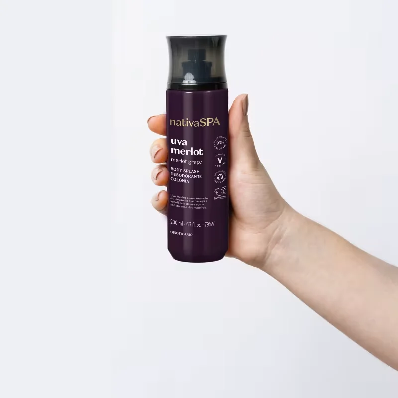 Body Splash Desodorante Colônia Nativa Spa Uva Merlot 200ml