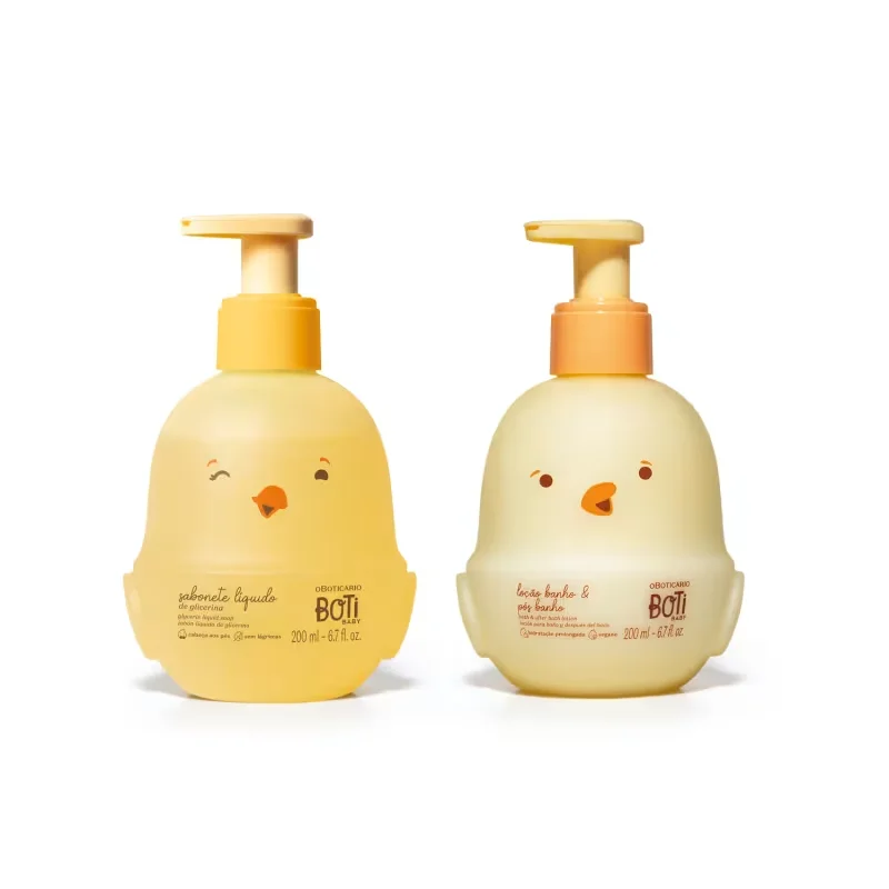 Combo Boti Baby: Loção Hidratante Banho e Pós-Banho 200ml + Sabonete Líquido 200ml