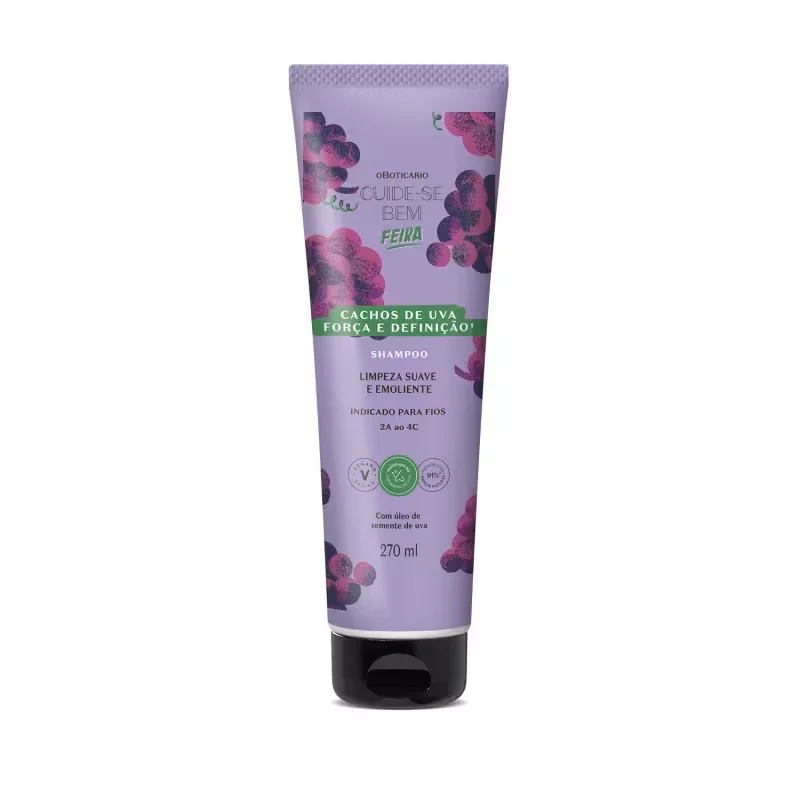 Combo Cuide-se Bem Cachos de Uva: Body Splash 200ml + Shampoo 270ml +Condicionador 250ml