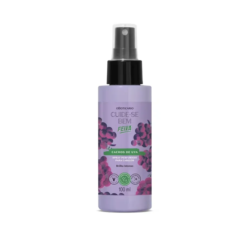 Combo Cuide-se Bem Cachos de Uva: Shampoo 270ml + Máscara Capilar 250ml +Spray Perfumado Capilar 100ml