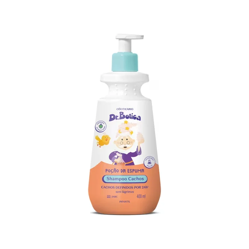 Combo Dr. Botica Cabelos Cacheados 3 ABC: Shampoo Infantil 400ml + Condicionador Infantil 400ml