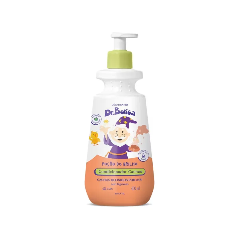 Combo Dr. Botica Cabelos Cacheados 3 ABC: Shampoo Infantil 400ml + Condicionador Infantil 400ml