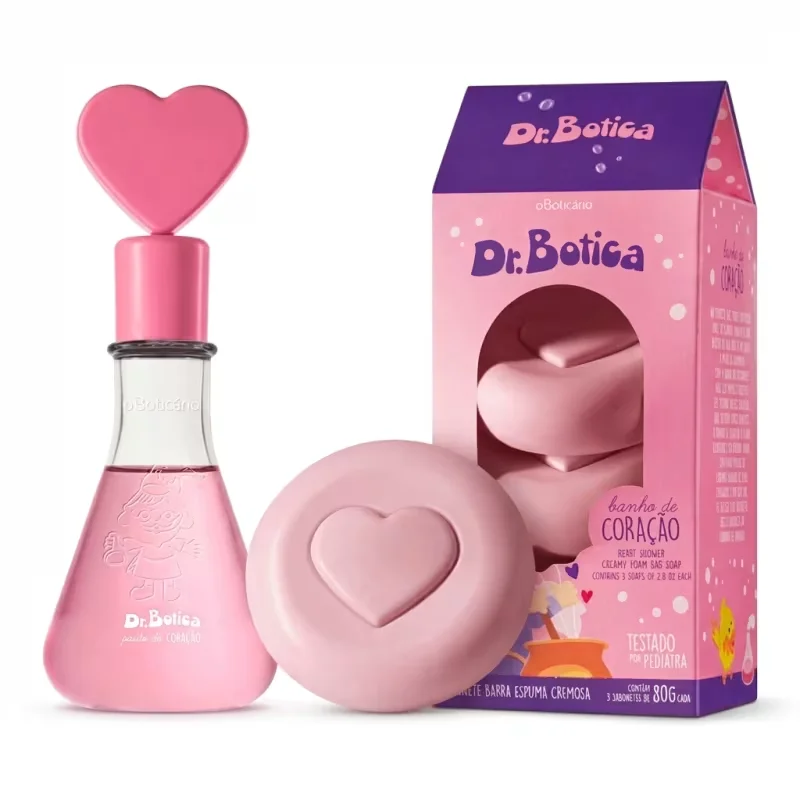 Combo Dr. Botica: Poção do Coração 120ml + Sabonete Banho do Coração 3x80g