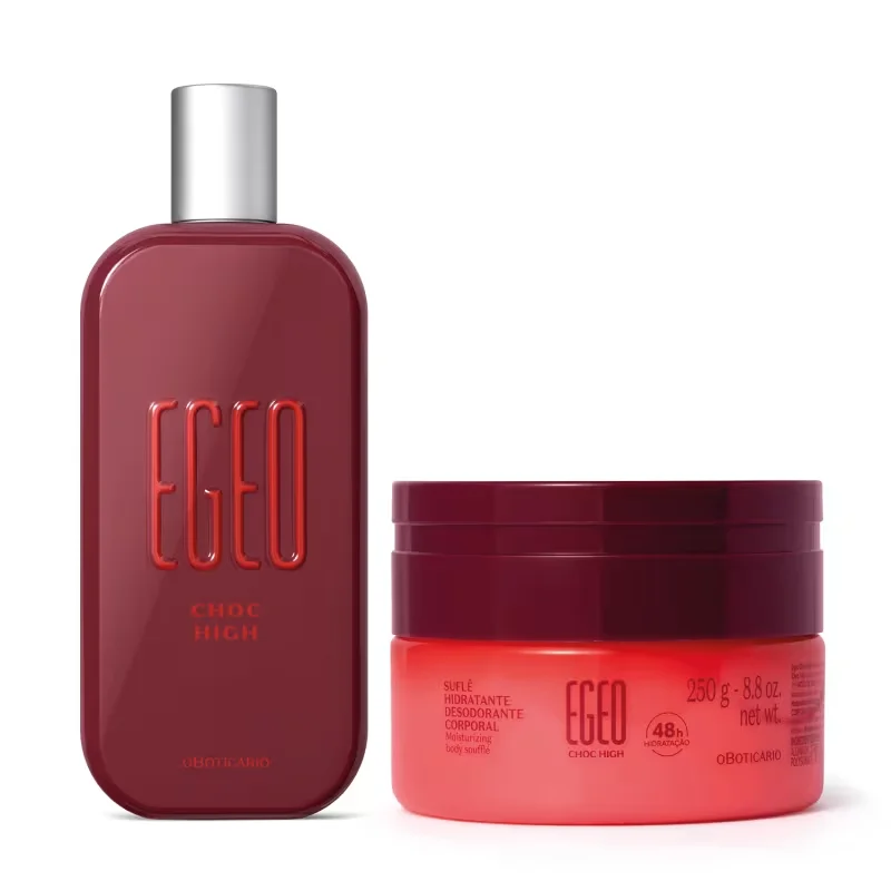 Combo Egeo Choc High: Desodorante Colônia 90ml + Suflê Hidratante Desodorante Corporal 250g