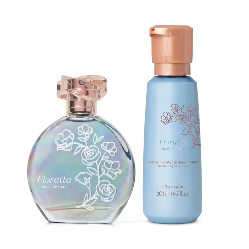 Combo Floratta Blue Crystal: Desodorante Colônia 75ml + Creme Hidratante 200ml