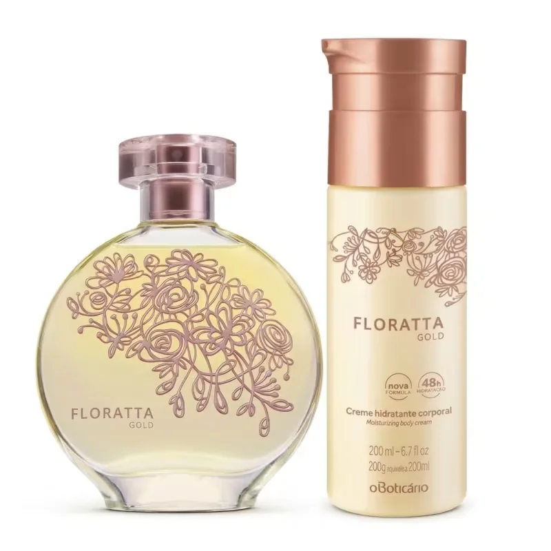 Combo Floratta Gold: Desodorante Colônia 75ml + Creme Hidratante Desodorante Corporal 200ml