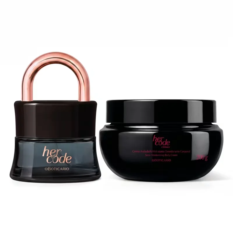 Combo Her Code: Eau De Parfum 50ml + Creme Aveludado Hidratante Desodorante Corporal Her Code Clímax 200g
