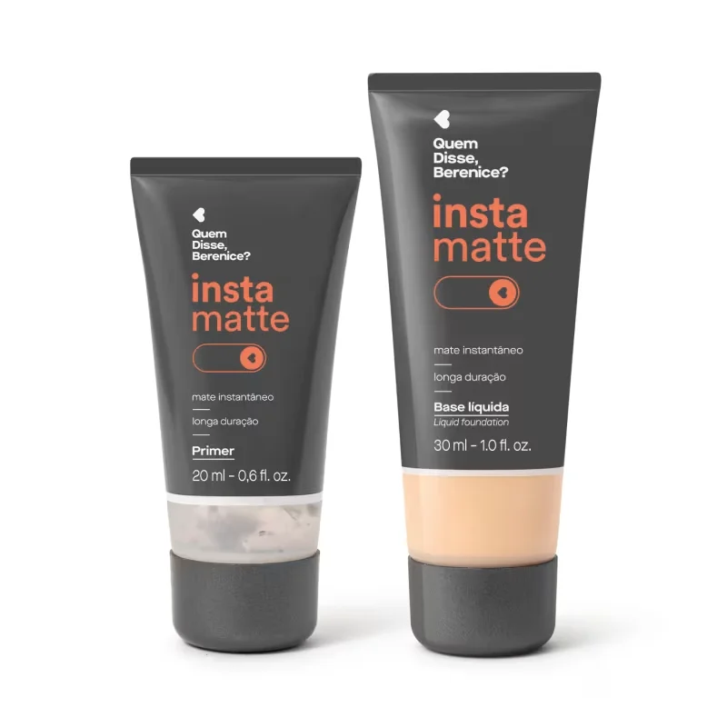 Combo Instamatte Quem Disse, Berenice?: Primer Facial Líquido 20ml + Base Líquida 110Q 30ml