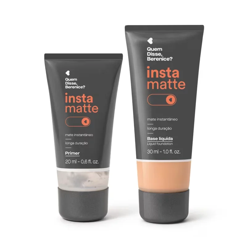 Combo Instamatte Quem Disse, Berenice?: Primer Facial Líquido 20ml + Base Líquida 185F 30ml
