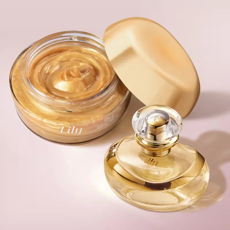 Combo Lily: Eau de Parfum 75ml + Geléia Iluminadora Corporal Lily Glow 250g