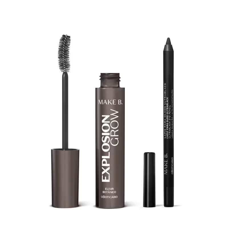 Combo Make B.: Lápis para Olhos 1,2g + Máscara para Cílios 10g