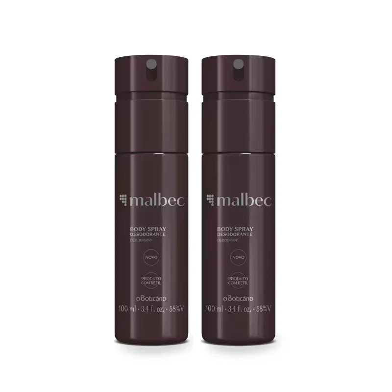 Combo Malbec: Desodorante Body Spray 2x100ml