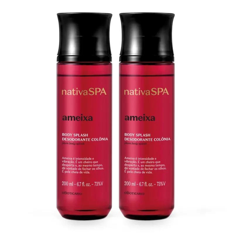 Combo Nativa SPA Ameixa: Desodorante Colônia Body Splash 2x 200ml