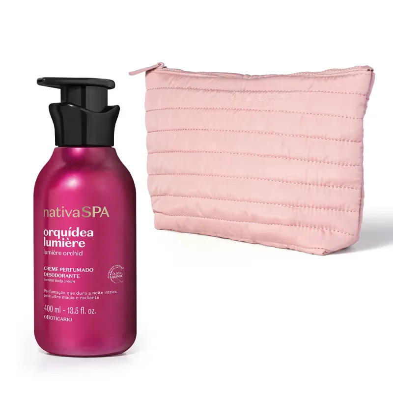 Combo Nativa SPA Orquídea Lumière: Creme Perfumado Desodorante 400ml +Nécessaire Premium