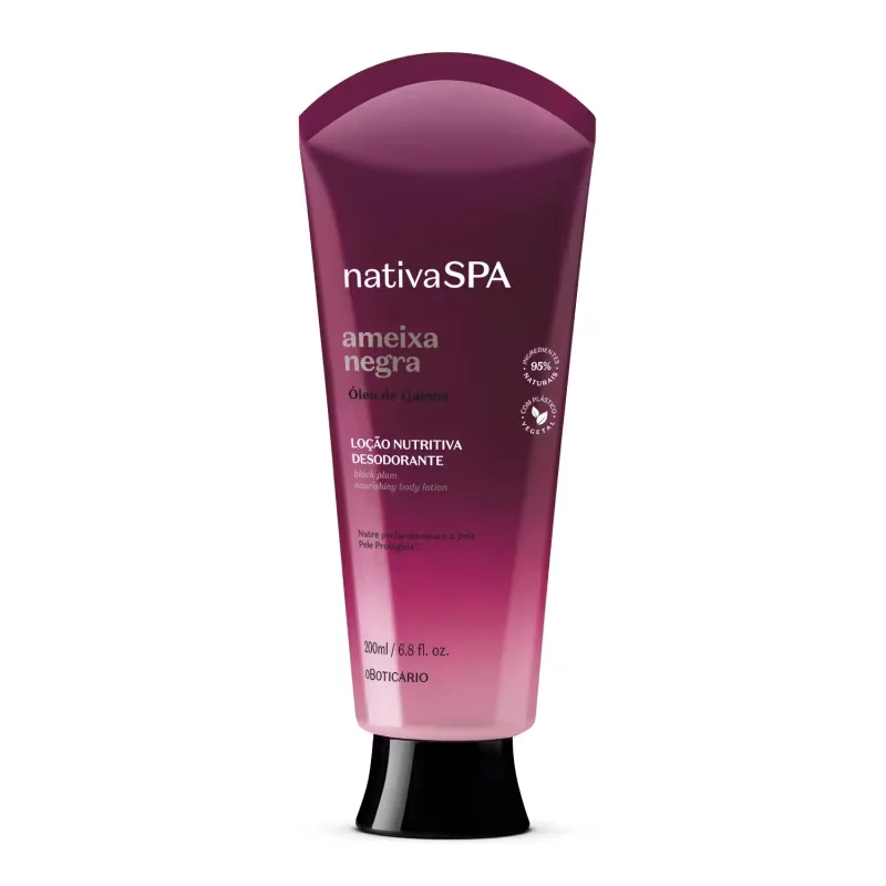Combo Nativa Spa Ameixa Negra: Loção Corporal 200ml +Óleo Corporal 200ml