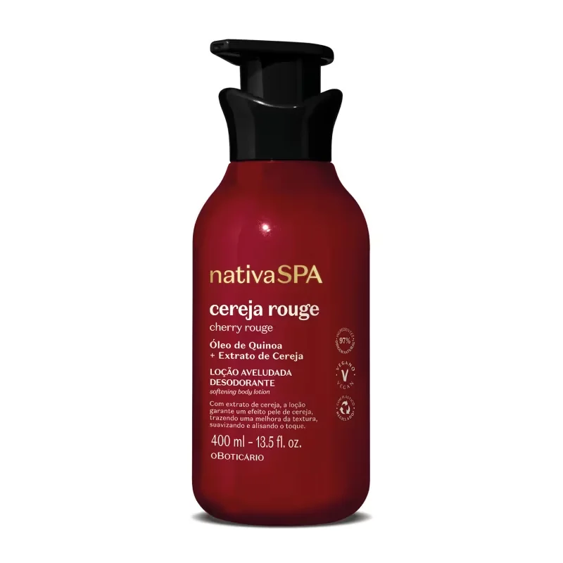 Combo Nativa Spa Cereja Rouge: Loção Corporal 400ml + Refil 350ml