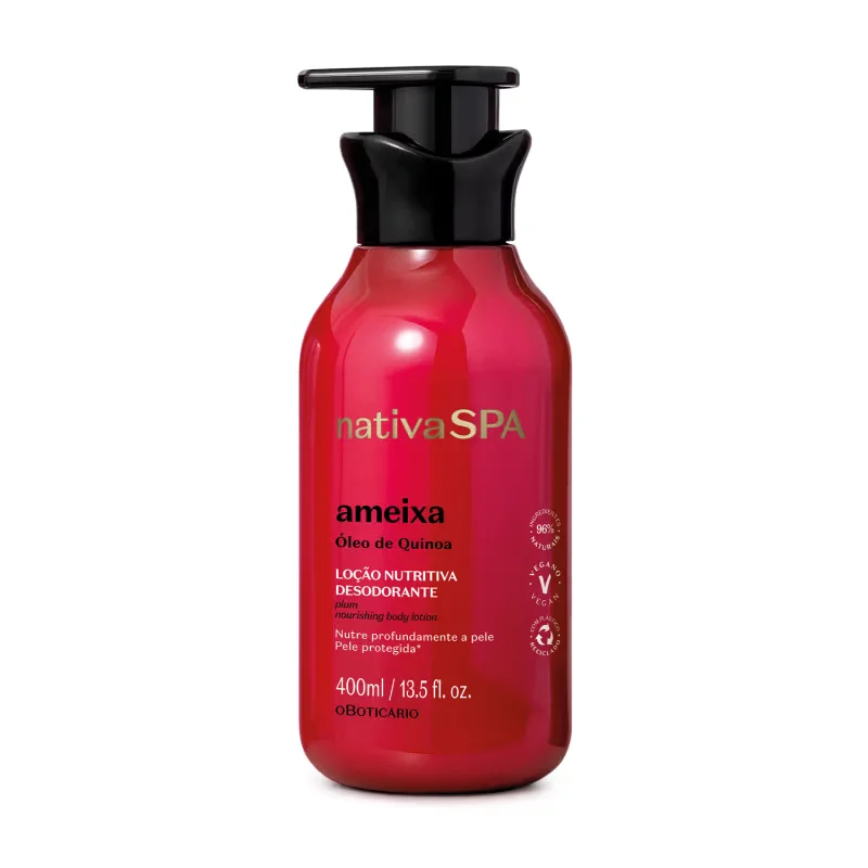 Combo Nativa Spa: Loção Corporal Ameixa 400ml + Refil Uva Merlot 350ml