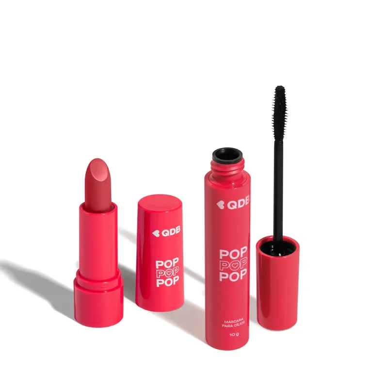 Combo POP Quem Disse, Berenice?: Batom Cremoso Rosa Radiante 3,6g + Máscara de Cílios 10g