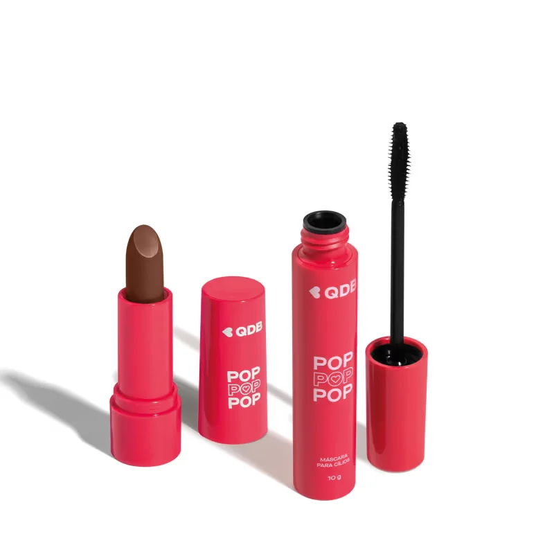 Combo POP Quem Disse, Berenice? : Batom Semi Matte Marrom Glacê 3,6g + Máscara de Cílios 10g