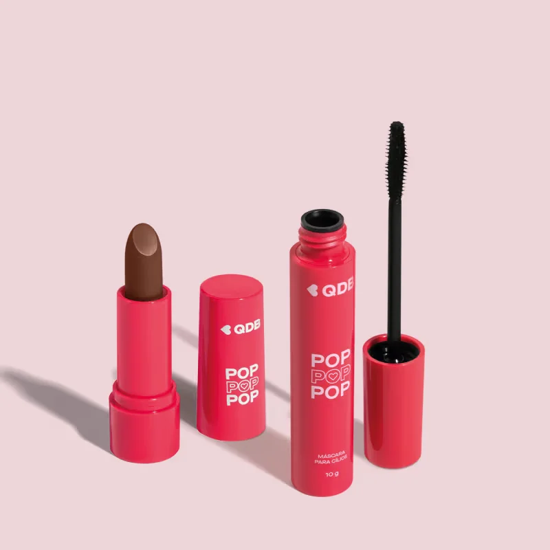 Combo POP Quem Disse, Berenice? : Batom Semi Matte Marrom Glacê 3,6g + Máscara de Cílios 10g