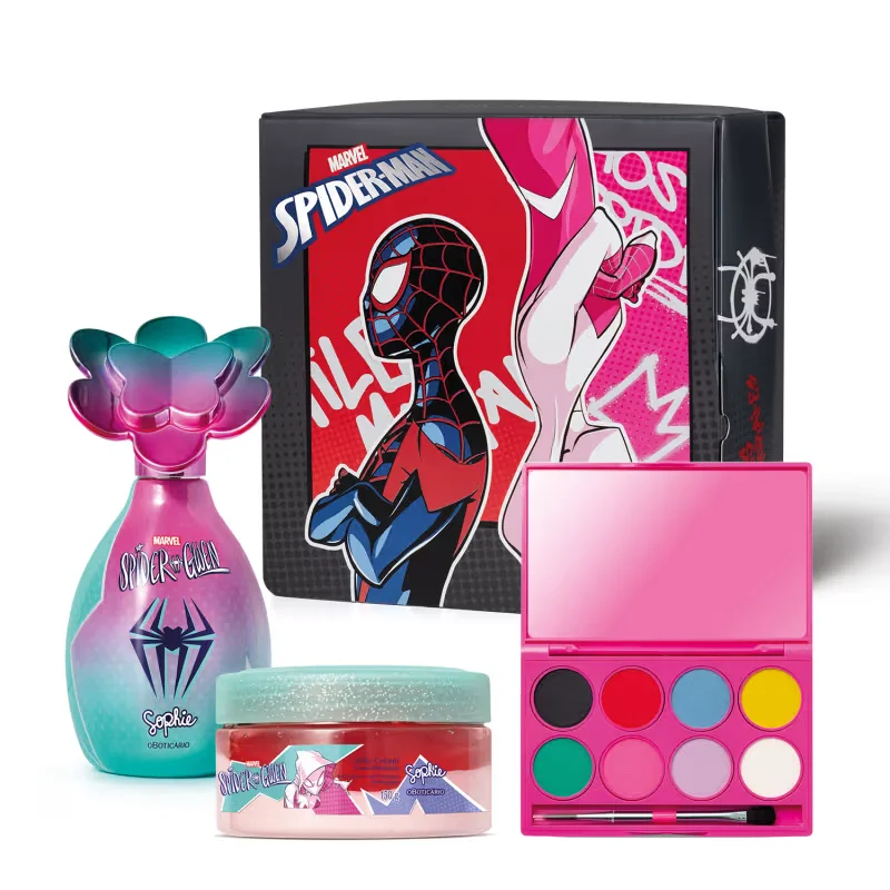 Combo Presente Dia das Crianças Sophie Spider-Gwen (4 itens)