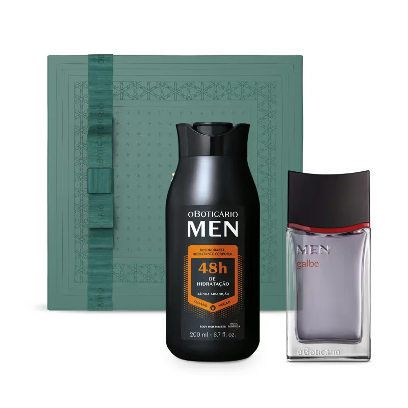 Combo Presente Dia dos Pais MEN: Desodorante Colônia 100ml + Loção Corporal 200ml + Caixa de Presenteável