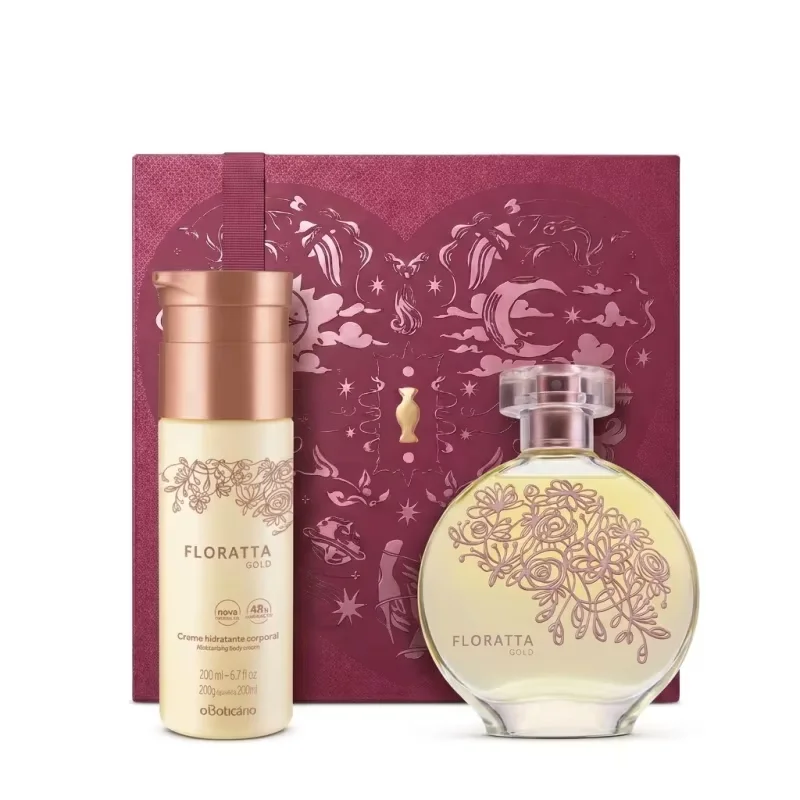 Combo Presente Floratta Gold: Desodorante Colônia 75ml + Creme Hidratante Desodorante Corporal 200ml