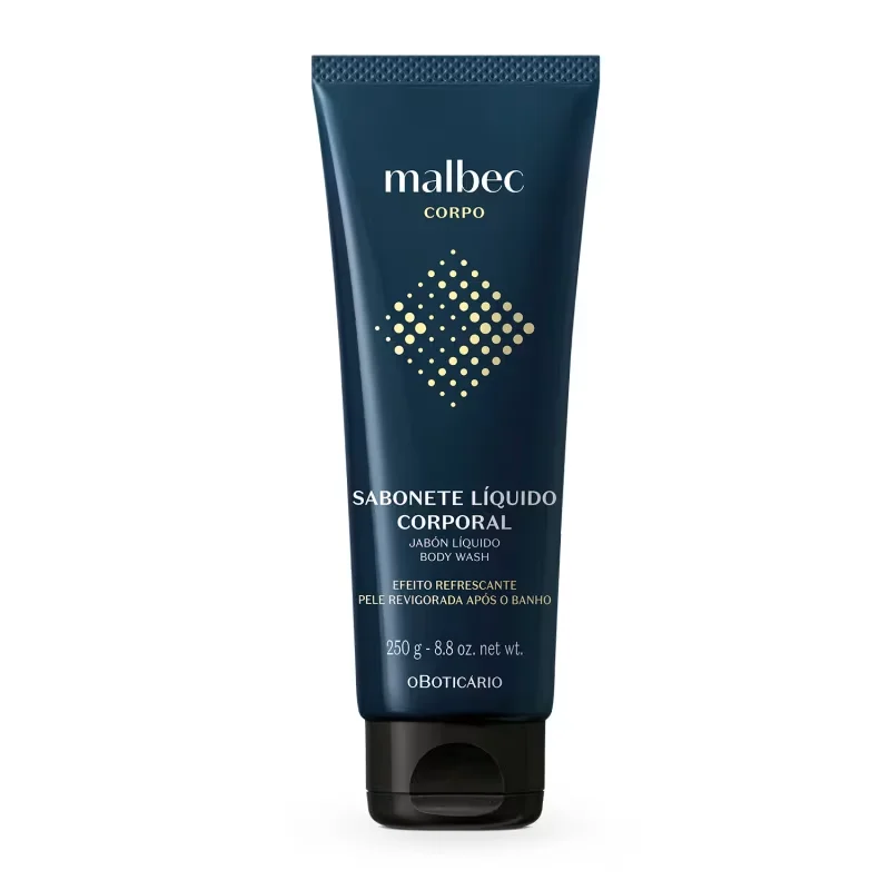 Combo Presente Malbec: Sabonete Líquido 250g + Desodorante Antitranspirante 55ml + Caixa de Presente
