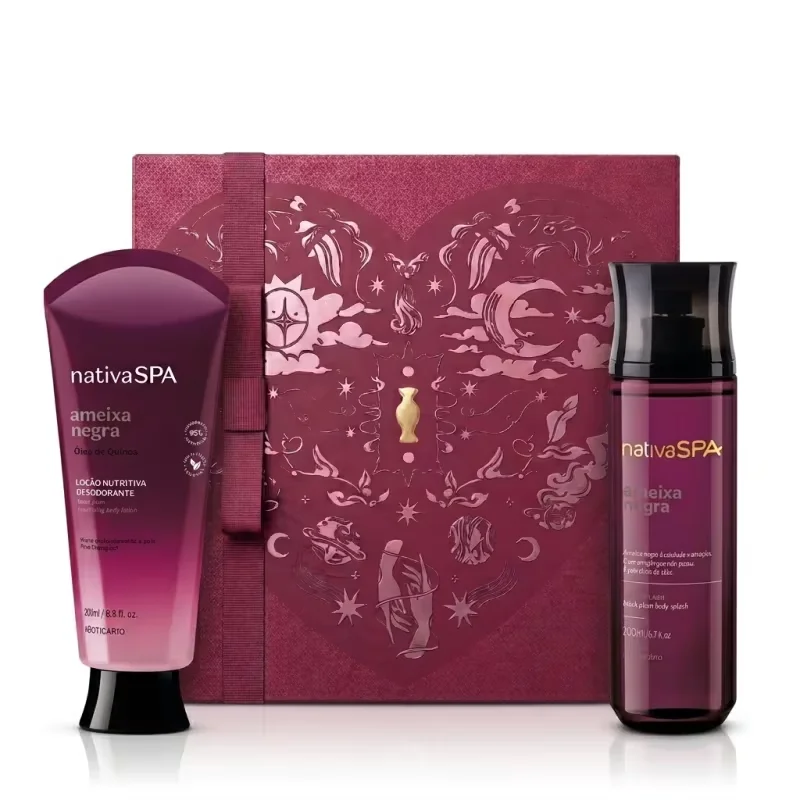 Combo Presente Nativa Spa Ameixa Negra: Body Splash 200ml + Loção Corporal 200ml