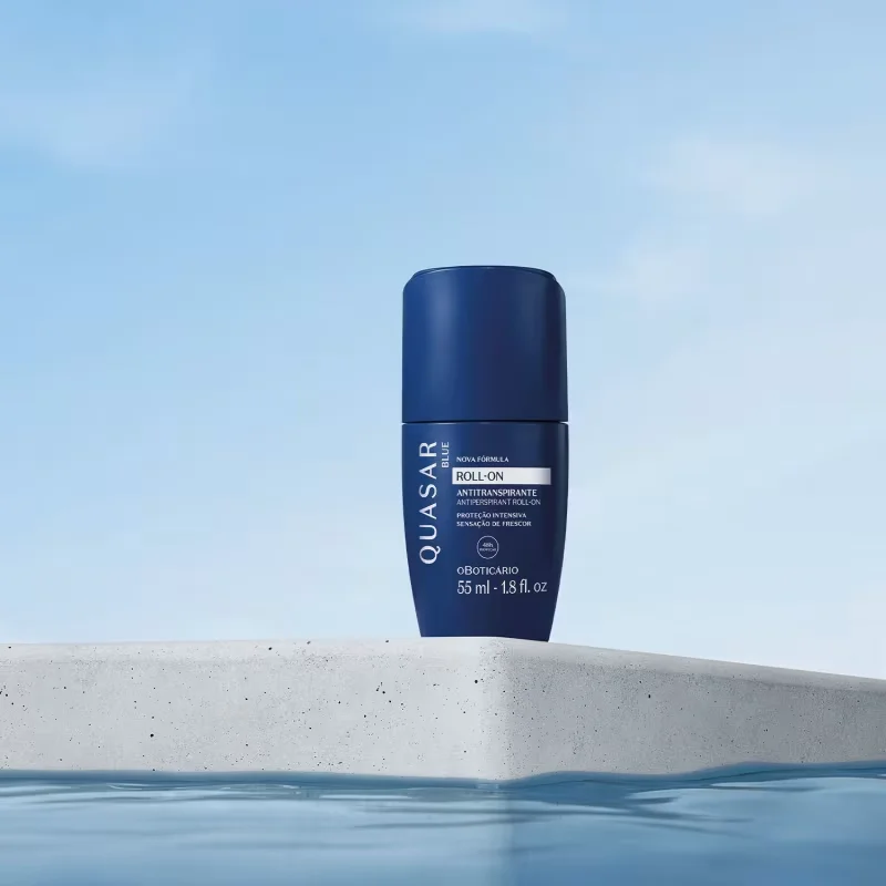 Combo Presente Quasar Blue: Body Spray 100ml + Desodorante Roll-On 55ml + Caixa Presenteável