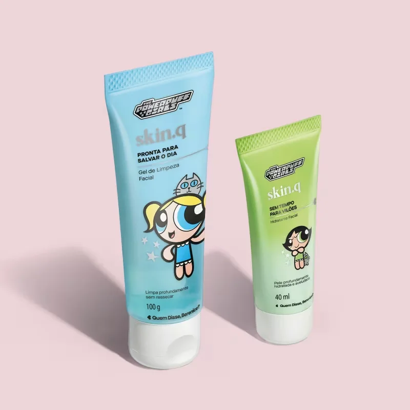 Combo QDB As Meninas Super Poderosas: Gel de Limpeza Facial 100g + Hidratante Facial 40ml