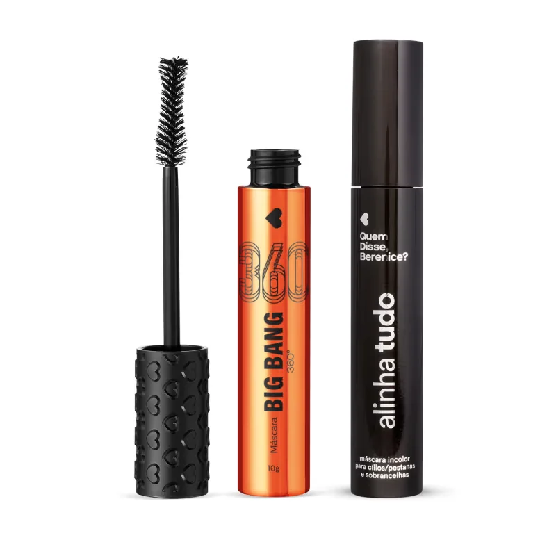 Combo Quem Disse, Berenice?: Máscara de Cílios Preta 10g + Máscara Para Cílios e Sobrancelhas Incolor 12g