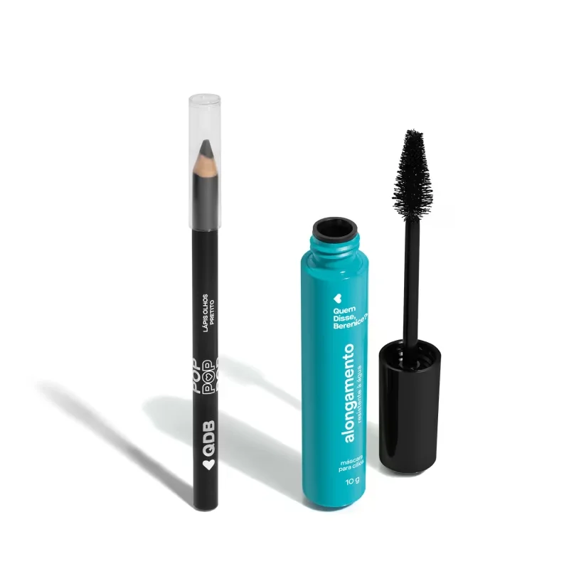 Combo Quem Disse, Berenice?: Máscara de Cílios Resistente è Água 10g + Lápis Preto Para Olhos 1,1g