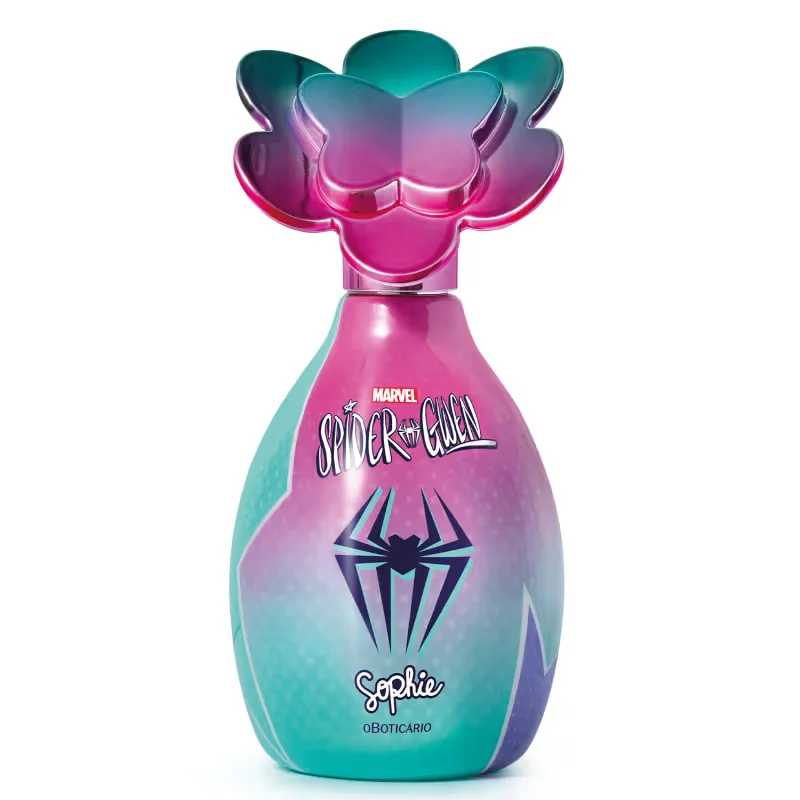 Combo Sophie Spider-Gwen: Colônia Infantil 100ml +Jelly Cream Creme Hidratante 150g+ Nécessaire Infantil