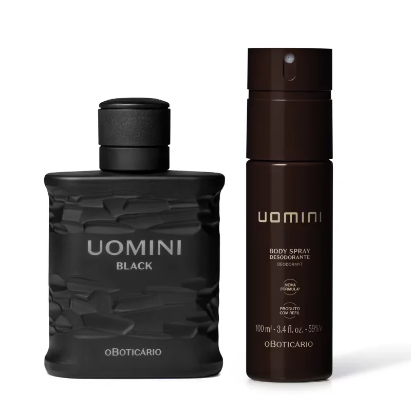 Combo Uomini: Black Desodorante Colônia 100ml + Body Spray 100ml