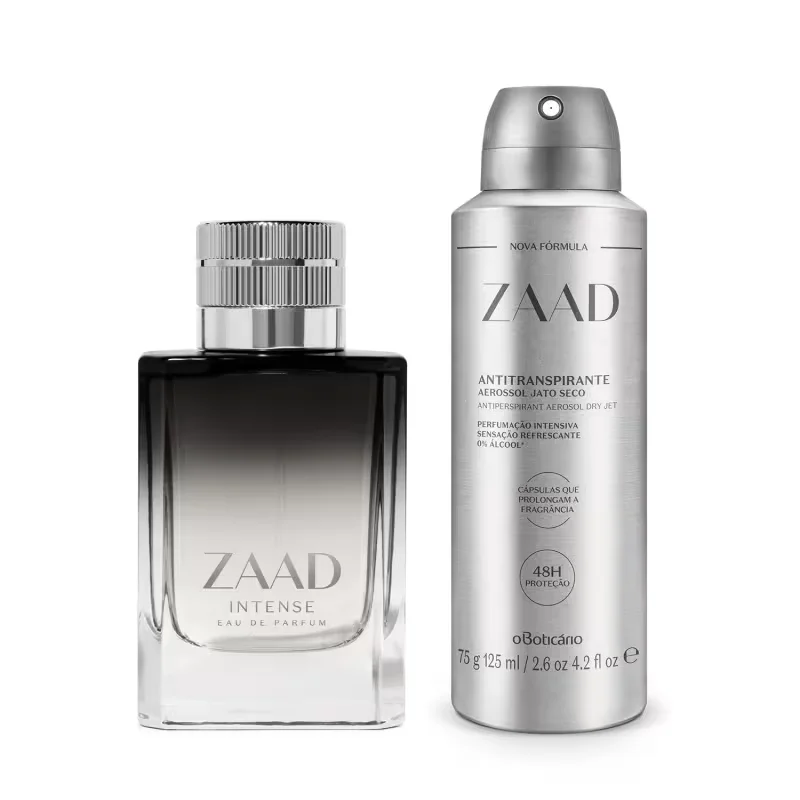 Combo Zaad: Intense Eau De Parfum 95ml + Desodorante Antitranspirante Aerossol 75g/125ml