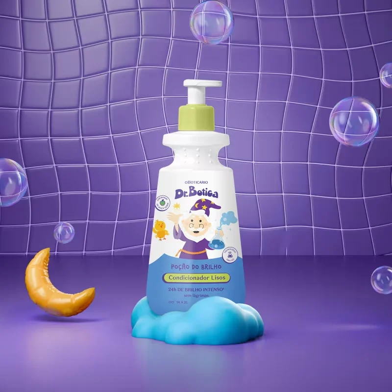 Condicionador Infantil Cabelos Lisos 1A À 2C Dr.Botica Poção do Brilho 400ml