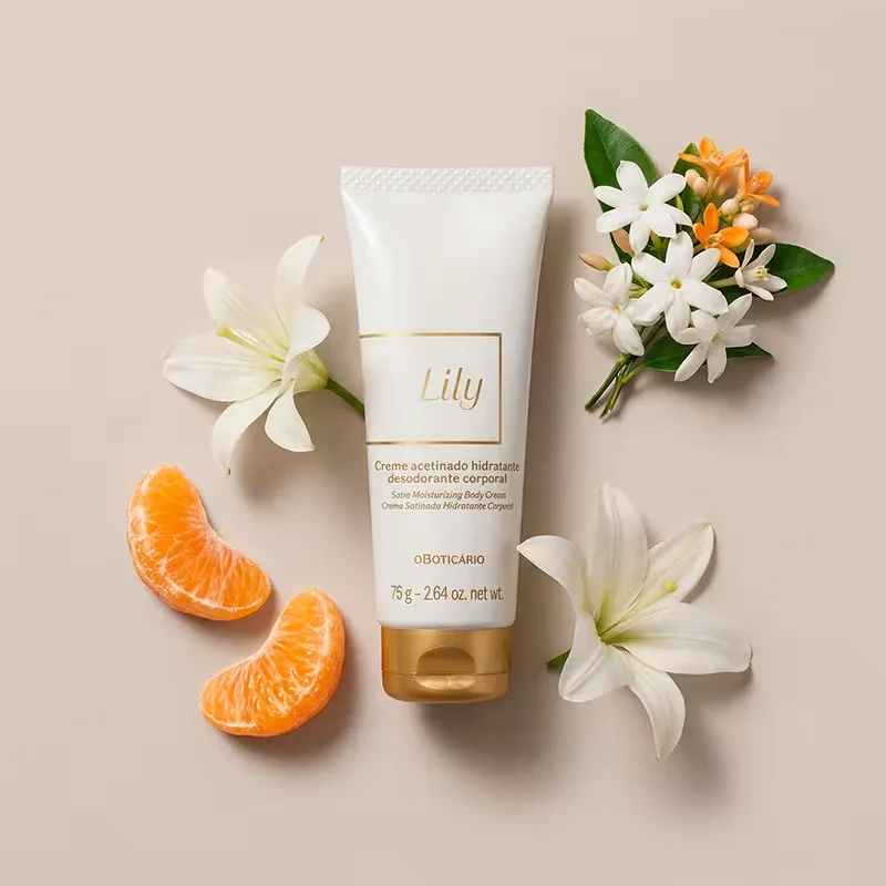 Creme Acetinado Hidratante Desodorante Corporal Lily 75g