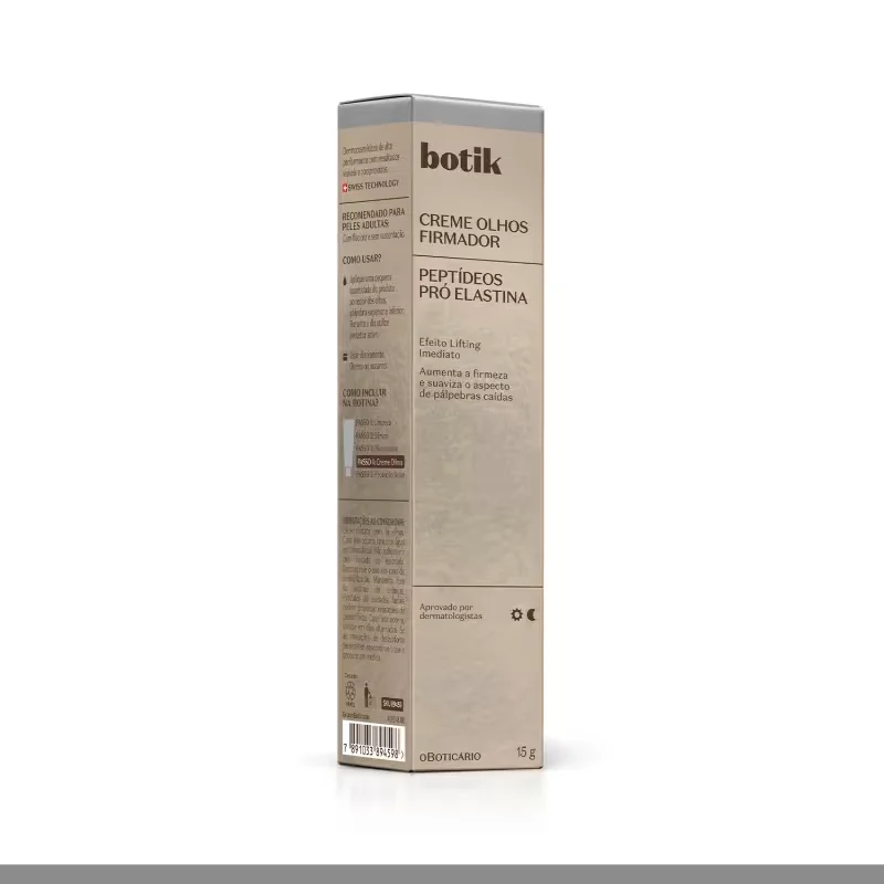 Creme Firmador Para Olhos Botik Peptídeos Pró-Elastina 15g